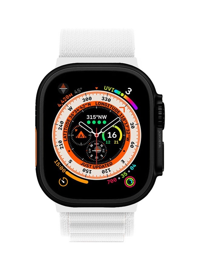 Replacement Band for Apple Watch Band 49mm 46mm 45mm 44mm - Alpine Loop Band for Women Men - Adjustable With Metal G-Hook - White - Image 3